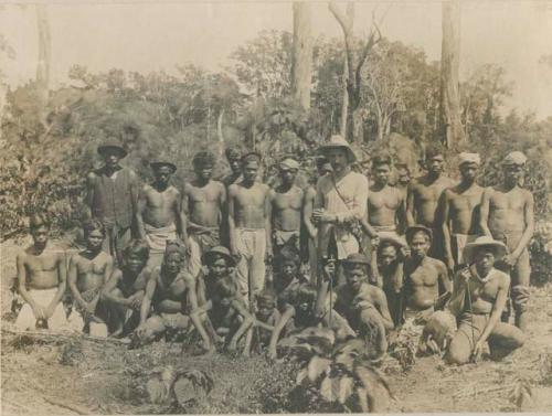 Group of Tagbanua men and boys with Señor Descouvet