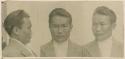 Studio portrait of a man, three views