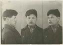 Studio portrait of a man, three views