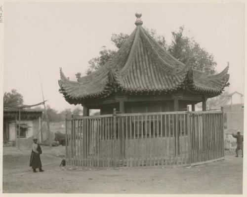 Market Square containing large prayer wheel