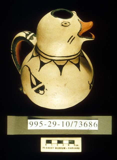 Polychrome-on-off white Duck pitcher