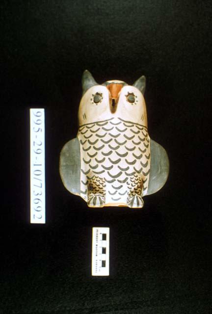 Polychrome-on-off white Owl