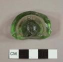 Green glass electrical insulator fragment