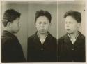 Studio portrait of a man, three views