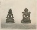 Two small bronze Buddha figures