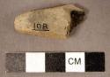 Fragment of pottery pipe, plain