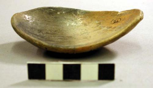 Plain pottery small ladle