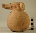 Ceramic effigy jar, unknown animal