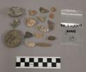3 chips quartz and limestone; 20 chips stone; 2 fragments bone