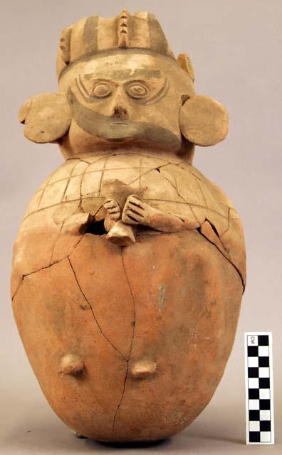 Jar with human form, ear ornaments