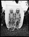 B/W image: Asaro Mudmen, Sing-Sing performers, Goroka show, Eastern Highlands