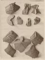 Pottery sherds from shell mound