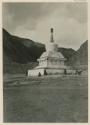 View of stupa with people in front of it