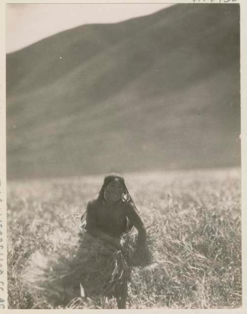 Woman working in a field