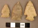 Chipped stone, projectile points, corner-notched and side-notched