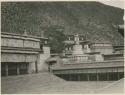 View from gallery of chanting hall, showing courtyard, Labrang, Tibet