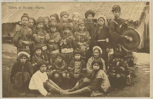 Group in front of building