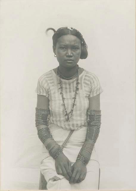 Tinguian woman wearing jewelry