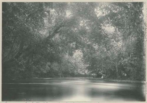 A level stretch of river in the Central Highlands