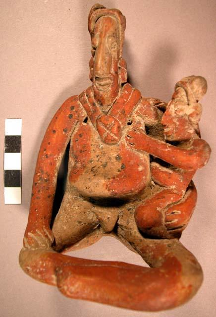 Terra cotta effigy of woman and child