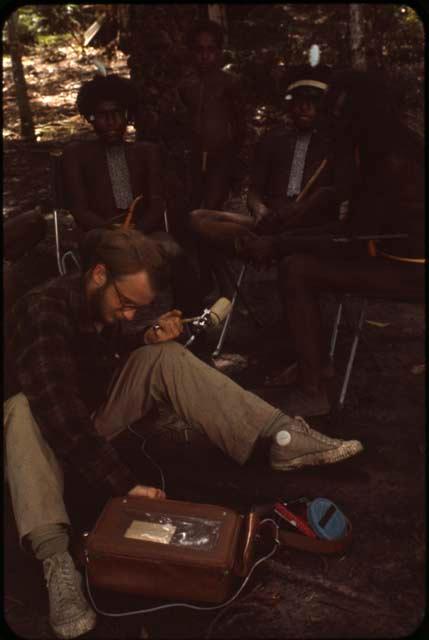 Michael Rockefeller recording Polik in sien grove