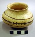 Jeddito black-on-yellow pottery jar--small