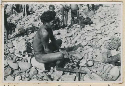 Man preparing fish poisoning