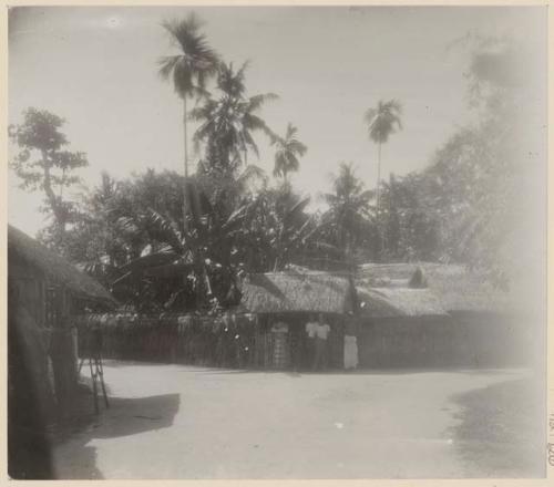 People standing in front of building