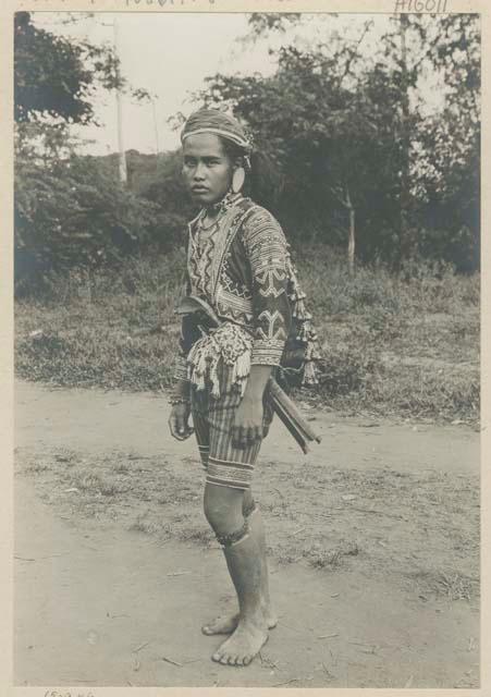 Bagobo man wearing traditional clothing