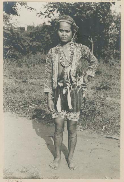 Bagobo man wearing traditional clothing