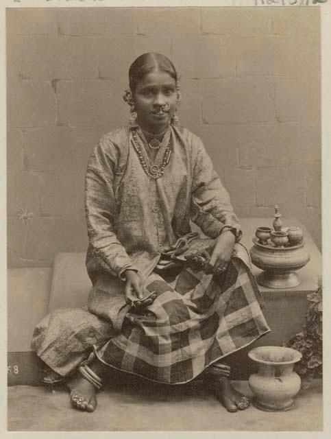 Woman with ornate jewelry