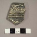 Ceramic rim sherd, plain burnished exterior and interior