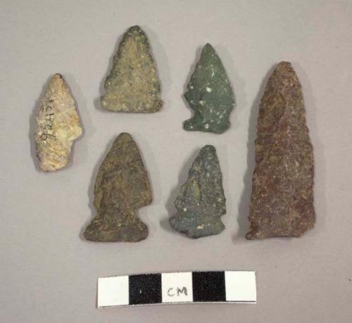 Rude arrowheads, barbed