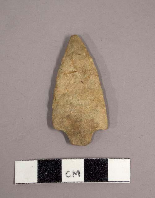 Slender argillite arrowhead