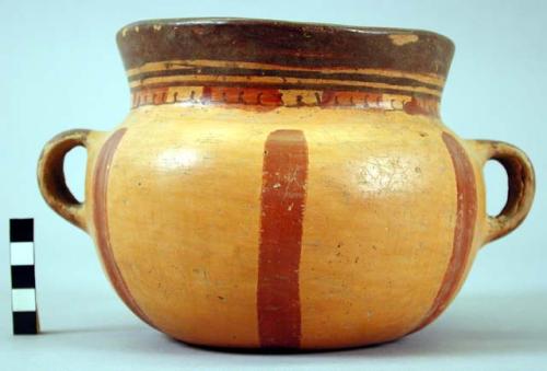 Yojoa polychrome pottery bowl. Bold Geometric style.