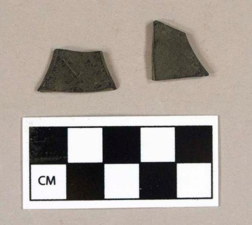 Black plastic record fragments