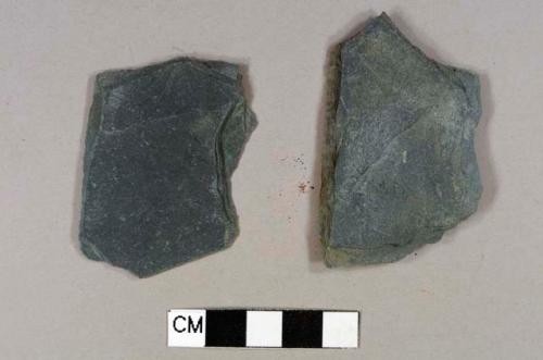 Dark gray roofing slate fragments