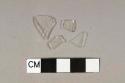 Colorless vessel glass, body fragments, 1 with slight fluting decoration, possible bottle glass