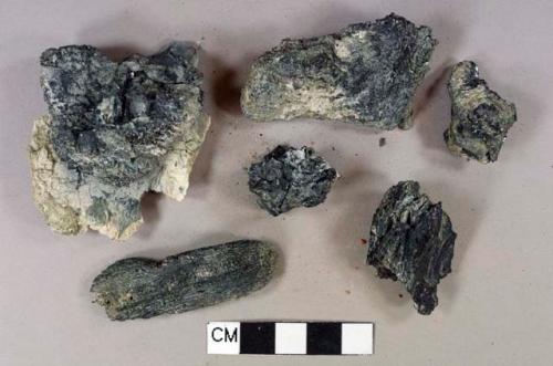 Coal fragments, all partially burned