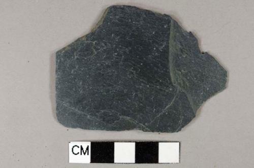 Dark gray roofing slate fragment