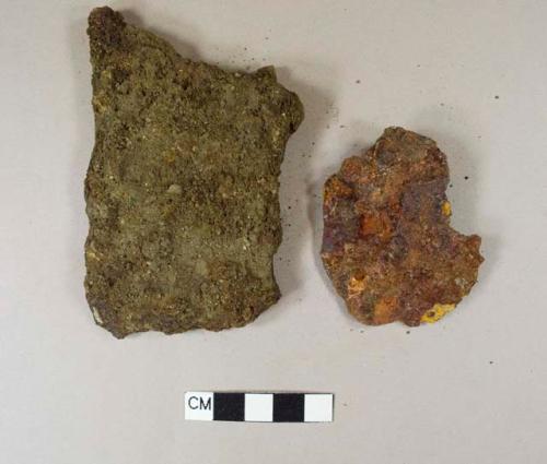 Iron sheet fragments