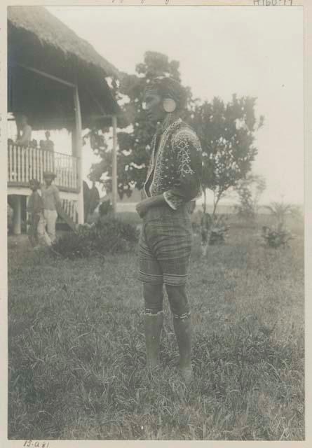 Bagobo man wearing traditional clothing