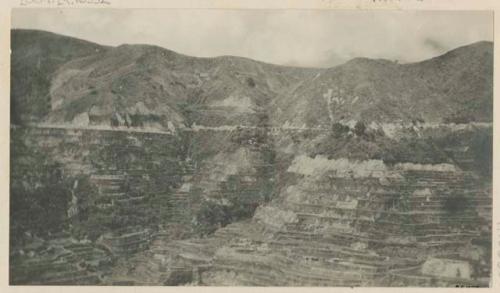 View in Banawol showing rice terrace and the new 5% grade road