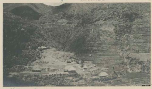 Village of Pasnakan, with vegetation cleared for construction of the Banane Ifugao Industrial School buildings