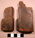 Fragments of wooden object