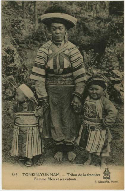 Woman with two children