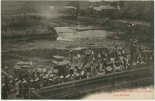 Group of people on a bridge