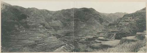 Panoramic view of a part of the rice terraces at Banaue, Nueva Vizcaya