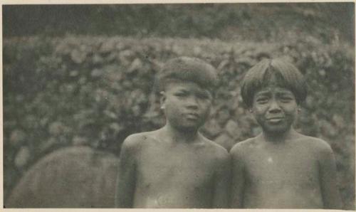 Two boys standing