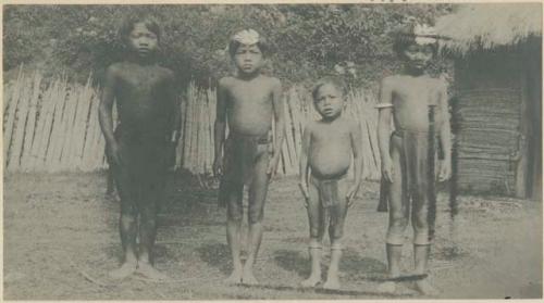 Four boys standing